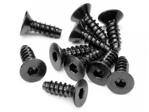HPI 94630 - TP. Flat Head Screw M4x12mm (Hex Socket / 10pcs) (Hellfire)
