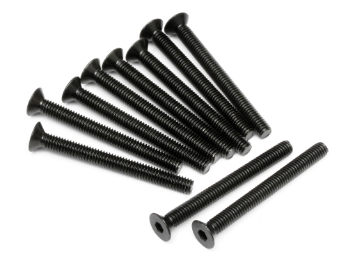 HPI 94541 - Flat Head Screw M4x40mm (Hex Sockeet / 10pcs) (Hellfire)