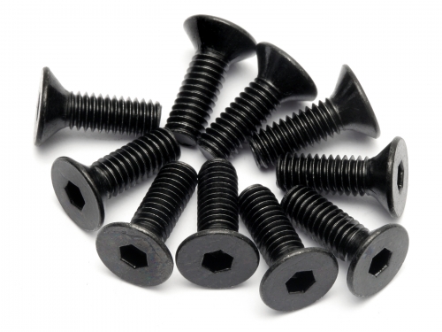 HPI 94530 - Flat Head Screw M4x12mm (Hex Socket / 10pcs) (D8, Hellfire, Firestorm)