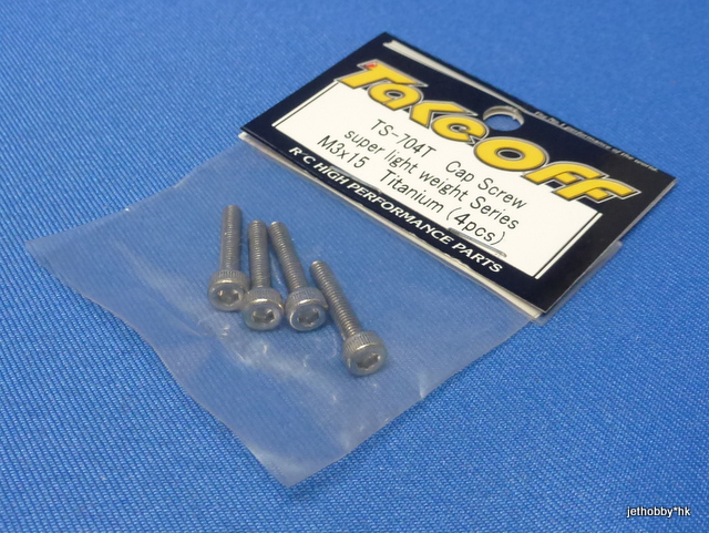 Take Off TS704T - Cap Screw Super Light Weight Series M3 x 15 Titanium ( 4pcs )