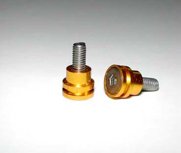 Take Off TS458G  - The Motor Screw Aluminium & Titnium Motor Screw W / Heatsink ( Gold ) 2pcs