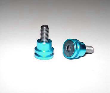 Take Off TS458LB  - The Motor Screw Aluminium & Titnium Motor Screw W / Heatsink ( Light Blue ) 2pcs