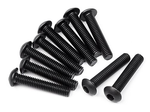 HPI 100560 - Button Head Screw M3x16mm Hex Socket 10pcs ( Ken Block WR8, Apache, D8S)