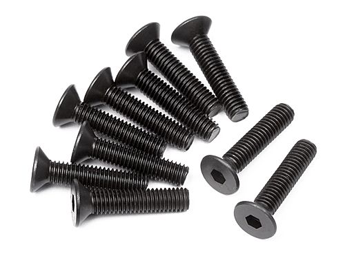 HPI 100556 - Flat Head Screw M3x14mm  Hex Socket 10pcs (Vorza, D8S, WR8, Ken Block WR8)