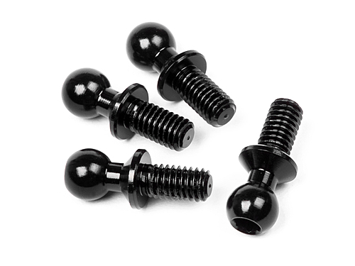 Hot Bodies 67735 - Aluminum Ball Stud 4.3x10.3mm (2mm Socket / 4pcs) (TCXX, TCX, TC-FD, Cyclone)