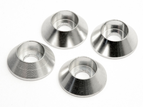 Hot Bodies HB70386 - Alumium Wheel Washer Silver (MiniZilla)