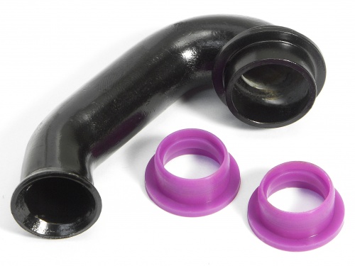 HPI 86162 - Exhaust Header (R. Exhaust Engine / U Shape / Short / Black) (Nitro 3)