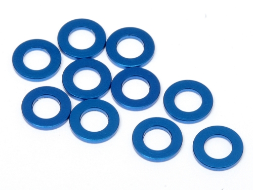 Hot Bodies 61365 - Alum Washer 3x6x0.75mm  ( Blue ) 10pcs