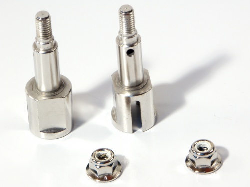 HPI 86132 - Axle 8x9x44mm (Counterclockwise Threaded / Silver / 2pcs) (Savage)