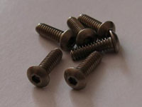 Square NTI-5/16 - Titanium Hex Button Inch Screws 4-40 x 5/16 6pcs