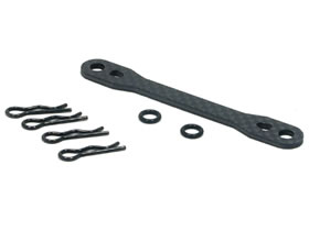 Square TGE-14A - Graphite Body Mount Support, 65mm (Tamiya TB03, TA05, TA05-IFS)