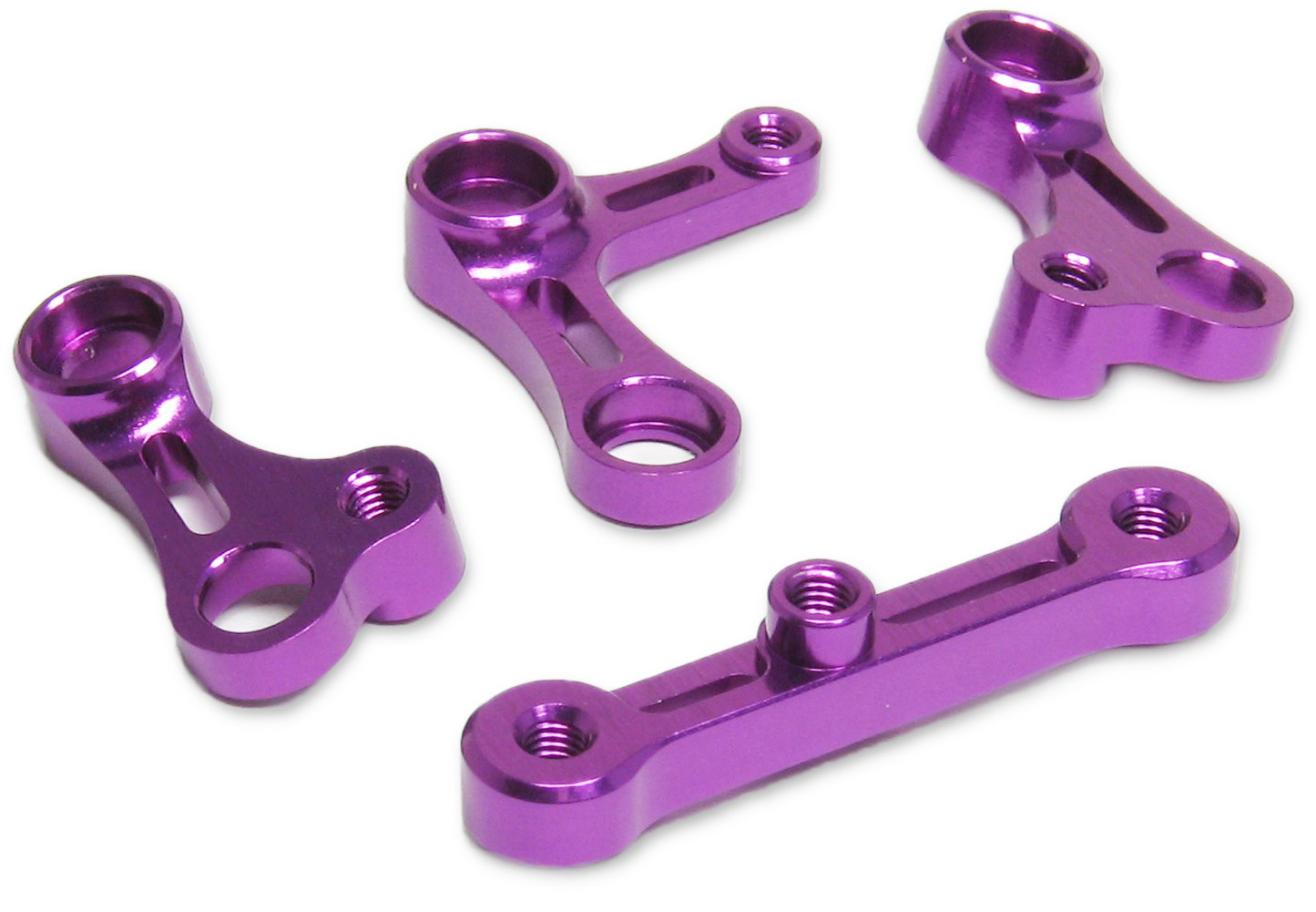 Jet Racing GA-181P - 7075 Steering Arm Set, Purple (ABC Gambado)