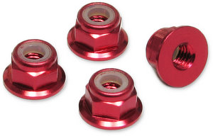 Jet Racing JE-65R - 4mm Alum Lock Nuts Flanged / 4pcs