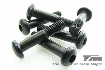 Team Magic 126314BU - M3x14 Button Head Hex Socket Screw, 6pcs