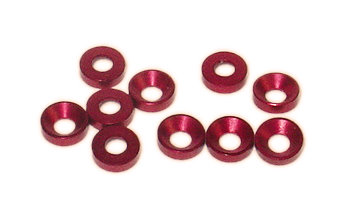 Comet A201R - 3mm CSK Washer, 10pcs, Red