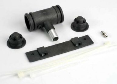 Traxxas 3552 - Exhaust Pipe, Rubber/ Metal Support Tubes (2)/ Metal Fitting Tube (1)