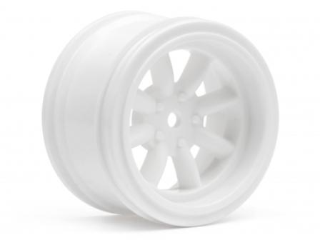 HPI 3810 - Vintage 8-spoke Wheel 31mm White 6mm Offset 