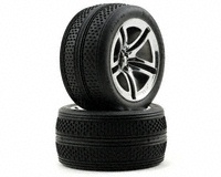 Traxxas 5575 - Pre-Mounted Front Twin Spoke Wheels and Victory Tires (Jato) (2)
