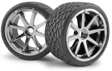 HPI 4729 - Mounted Phaltine Tire 140x70mm on Blast Wheel Chrome (Savage)