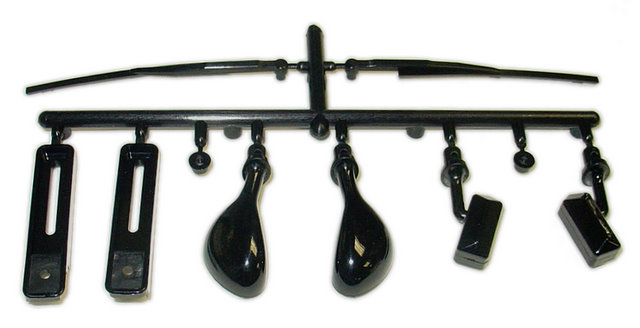 Hong Nor DMS-08 - 1:8 Muffler & Rear View Mirror Set  (DM-One)