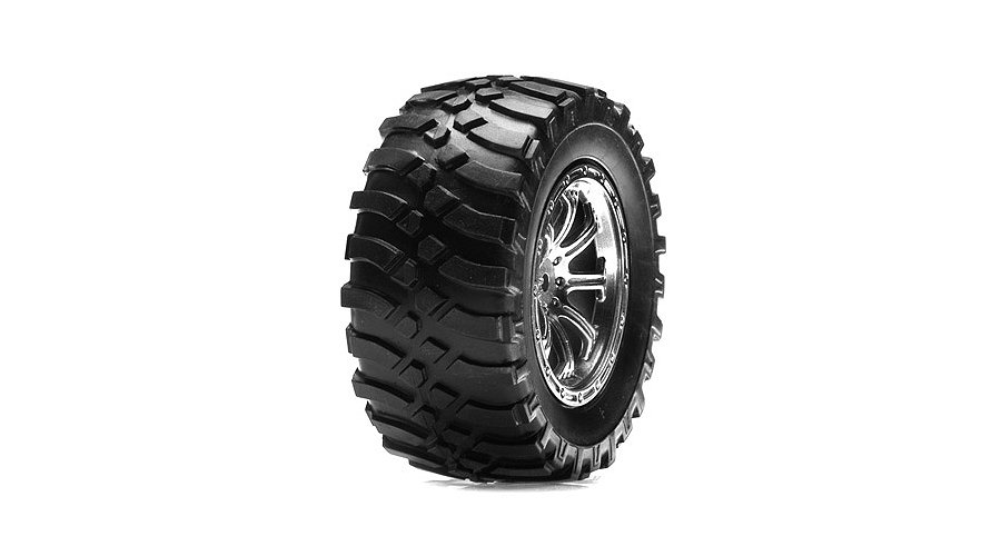 Losi LOSB1188 - Rear Mounted Tire, Chrome(2) : MHRL