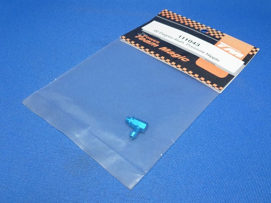 Team Magic 111043B - 90 Degree Alum Pressure Nipple, Blue