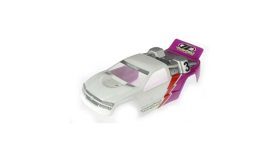 Losi LOSB1302 - CK Clear Body with Masks & Stickers (Mini-T)