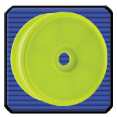 Hong Nor 289Y - 1/8 Dish Wheels, Yellow