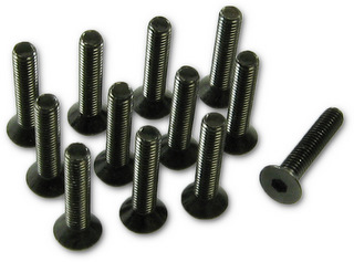 Tech 7210 - M3x15 Flat Head Screw, Hex Socket 12 pcs