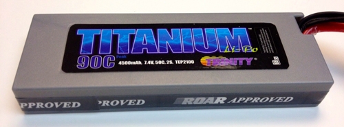 Trinity TEP2100 - Titanium 4500mAh 7.4V 2S 50C Deans Racing Li-Po Battery