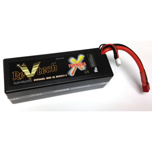 Trinity REV2017-5 - 6900mAh 14.8V 4S 100C Formula X Li-Po Battery Deans Plug