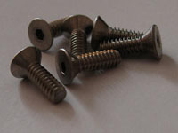 Square STI-3/8 - Titanium Hex Countersunk Inch Screw 4-40 x 3/8 inch