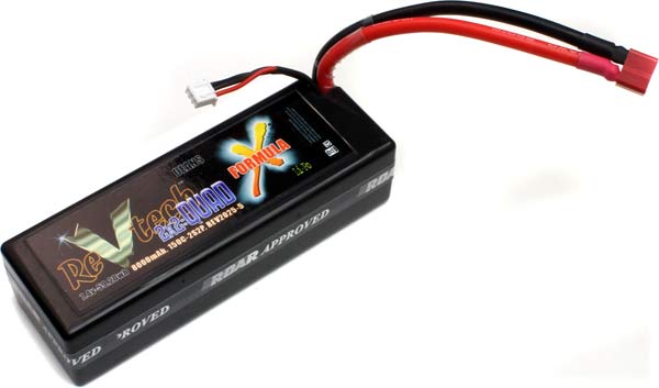 Trinity REV2025-5 - 2x2 Quad 8000mAh 7.4v 150c Lipo Pack, Deans Plug