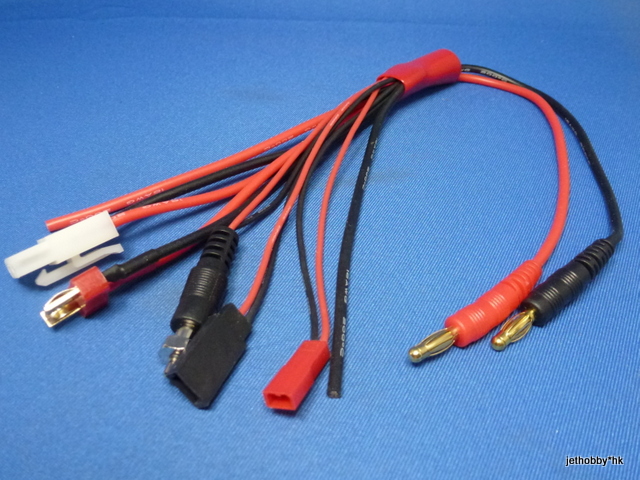 Jet Racing CL-10 - Multi Charge Lead (Tamiya, Futaba, JST, T-Plug, Glow Plug, Free)