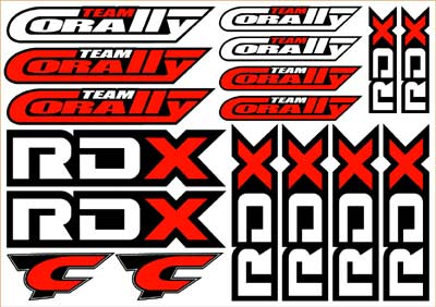 Corally 90083 - Sticker Sheets RDX-Design Qty 2