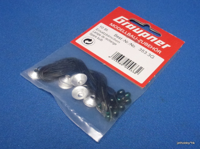 Graupner 353.3G - Lamp with Bulb, Green 10pcs (Boat)