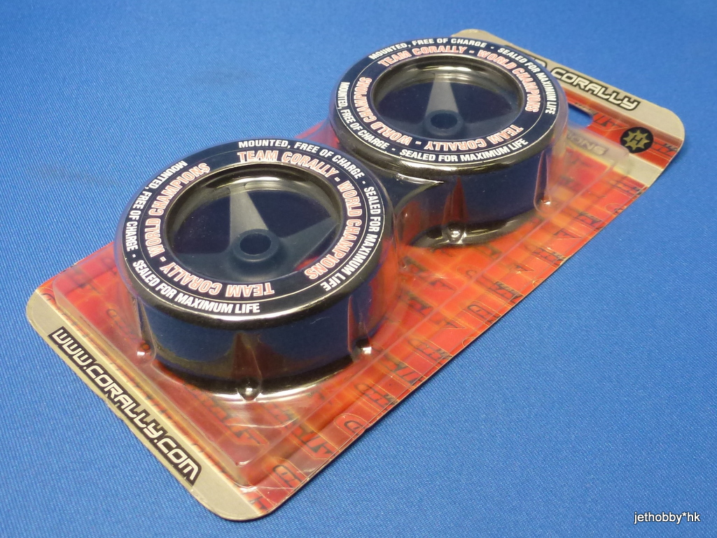 Corally 14739 - Glued GoldStar Hard  Rubber on S4 Front Wheel  (1:10 Pan Car) 