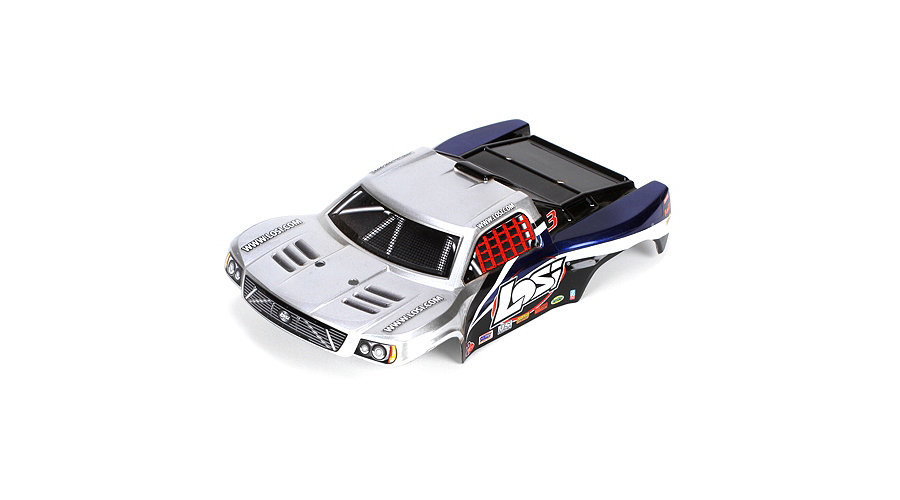 Losi LOSB1792 - 1/24 4WD Micro SCT Painted Body, Silver & Blue