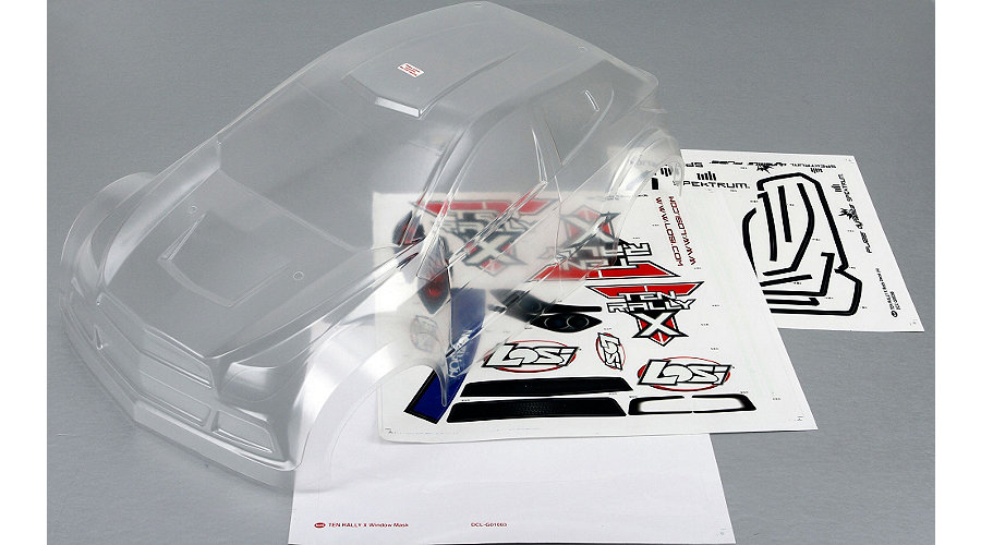 Losi LOS330000 - Clear Body, Wheelbase 334mm (TEN-Rally-X)