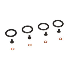 TLR 5066 - Bleeder Shock Cap Screw & Washers, 4pcs (22, 22T)