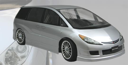 ABC 66083 - 190mm Toyota Estima Sporty Style Clear Body 