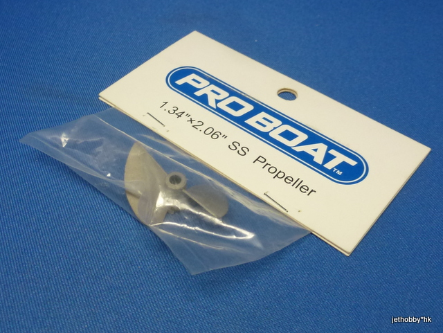 ProBoat PRB0154 - Stainless Steel Propeller 1.34x2.06 inch (Miss Elam, Blackjack 26, Shockwave 26, Geico 24)