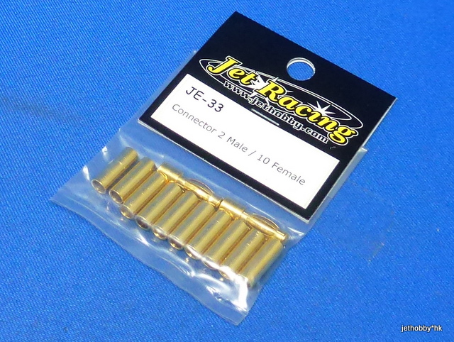 Jet Racing JE-33 - 4mm Connector 2 Male / 10 Female