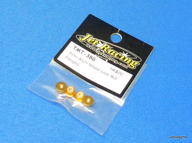 Jet Racing TMT-38G - 3mm Alum Wheel Lock Nut Flanged (Losi Mini-T)