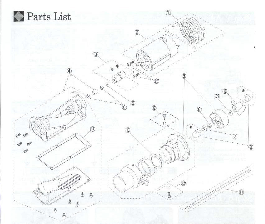 ABC 58940 - Jet Propulsion Unit with Motor (Jet Ski, Boat) 