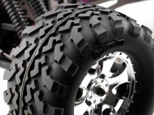 HPI 4709 - Mounted GT2 Tire S Compound On Warlock Wheel Chrome