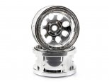 HPI 3213 - Rock 8 Bead Lock Wheel Chrome 55x36mm 2pcs