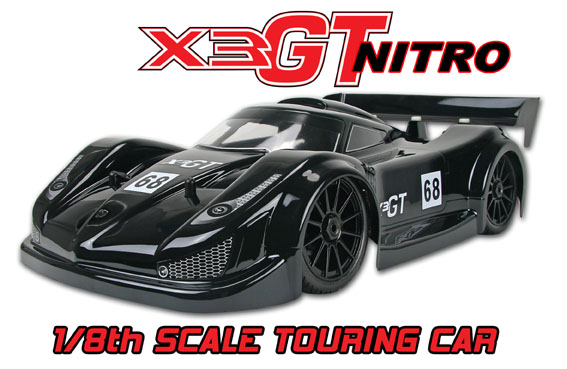 Hong Nor X3-GT-80%-Pro - 1/8 Nitro GT Pro Version, Assembled Kit, Clear Body