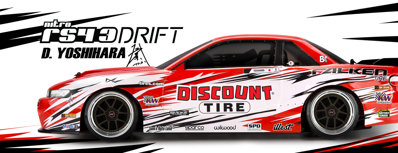 HPI 112587 - RTR Nitro RS4 3 Drift with Dai Yoshihara Discount Tire / Falken Tire Nissan S13