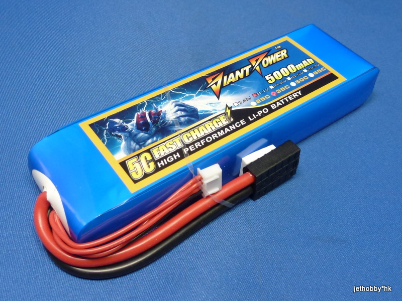 Giant Power 5000-3S-35C-TRA - 11.1V 5000mAh 35C Lipo Battery Traxxas Plug